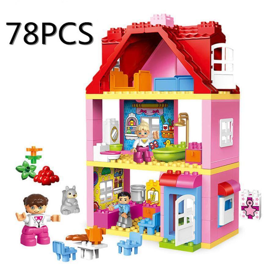 おもちゃ レゴ交換品 デュプロ 交換 プレイハウス 女の子 ピンクのおうち おうちごっこ クリスマスプレゼント